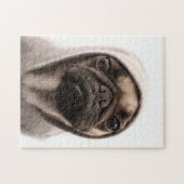 Pug in een Hoodie Legpuzzel (Horizontaal)