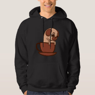 Pug in een Mok Schattigee Pug geschenken voor Pug  Hoodie