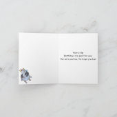 Pug in een Pet van de Verjaardag Kaart (Binnen)