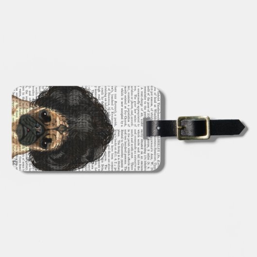 Pug in een slechte figuur bagagelabel (Voorkant horizontaal)