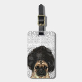 Pug in een slechte figuur bagagelabel (Voorkant verticaal)