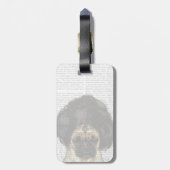 Pug in een slechte figuur bagagelabel (Achterkant verticaal)