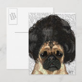 Pug in een slechte figuur briefkaart (Voorkant / Achterkant)