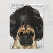 Pug in een slechte figuur briefkaart (Voorkant)