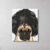 Pug in een slechte figuur canvas afdruk (Voorkant)