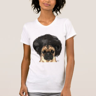 Pug in een slechte figuur t-shirt