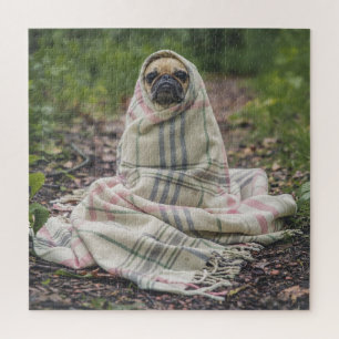 Pug in een zak legpuzzel