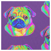 Pug in kleuren stof (Close Up)