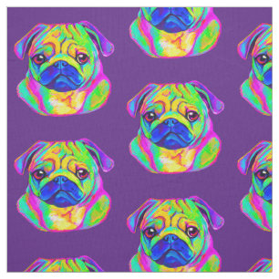 Pug in kleuren stof