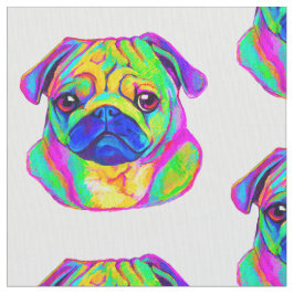 Pug in kleuren stof