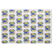 Pug in kleuren stof (Fat Quarter)