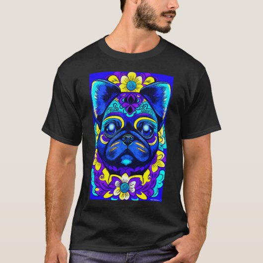 Pug in Mexico 2 T-shirt (Voorkant)