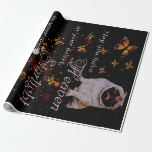 Pug in mijn hart, grappige Hondenliefhebber-cadeau Cadeaupapier