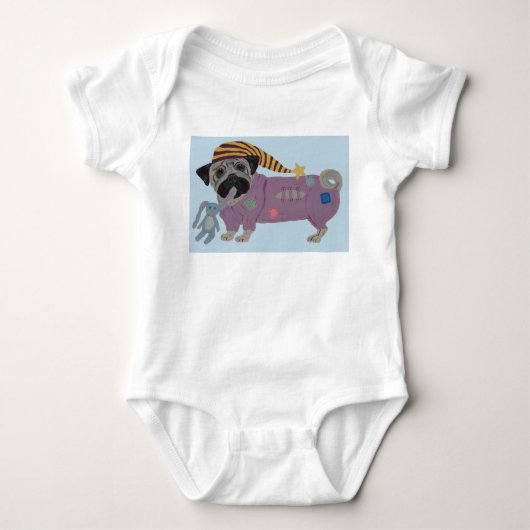 Pug in PJs Romper (Voorkant)