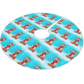 Pug in sneeuw met kerstcadeautjes kerstboom rok (Gekanteld)