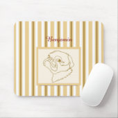 Pug in Style: Uw aangepaste bericht hier! Muismat (Met muis)