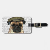 Pug in vlak Pet Bagagelabel (Voorkant horizontaal)