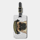 Pug in vlak Pet Bagagelabel (Voorkant verticaal)
