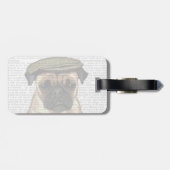 Pug in vlak Pet Bagagelabel (Achterkant horizontaal)