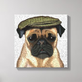 Pug in vlak Pet Canvas Afdruk (Voorkant)
