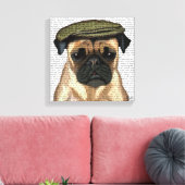 Pug in vlak Pet Canvas Afdruk (Insitu (Woonkamer))