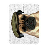 Pug in vlak Pet Magneet (Verticaal)
