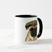 Pug in vlak Pet Mok (Voorkant rechts)