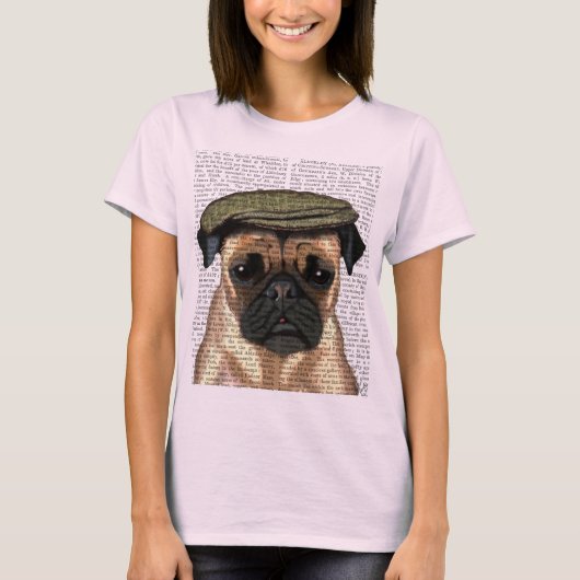 Pug in vlak Pet T-shirt (Voorkant)