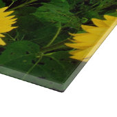 Pug in zonnebloemen snijplank (Hoek)