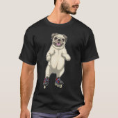Pug Inline schaatsen Roller schaatsen T-shirt (Voorkant)