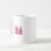 Pug Inside Cup Coffees Lover Valentines Day Heart  Koffiemok (Voorkant links)