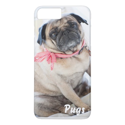 Pug iPhone 7 plus hoesje (Achterkant)
