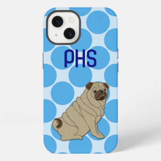 pug iPhone hoesje (Achterkant)