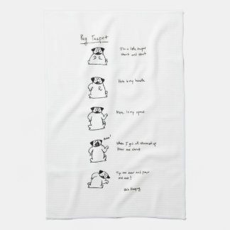 Pug is een kleine theepot theedoek