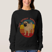 Pug is mijn geest dier Retro Style Essential T-Sh Trui (Voorkant)