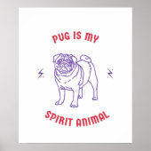 pug is mijn geestesdier poster (Voorkant)