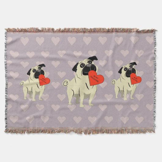 Pug is mijn Valentijn Deken (Voorkant)