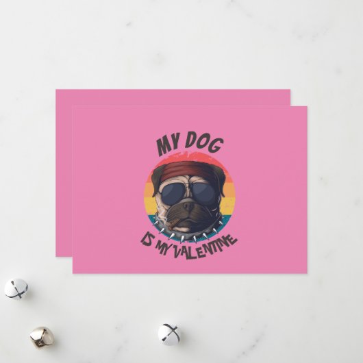 PUG IS MIJN VALENTIJN FEESTDAGENKAART (Voorkant / Achterkant in situ)
