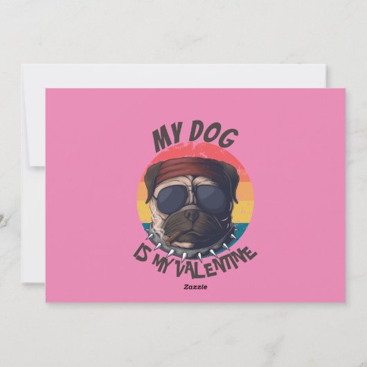 PUG IS MIJN VALENTIJN FEESTDAGENKAART (Achterkant)