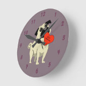 Pug is mijn Valentijn Ronde Klok (Hoek)