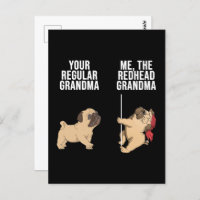 Pug je reguliere grootmoeder me de redhead grootmo
