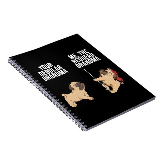 Pug je reguliere grootmoeder me de redhead grootmo notitieboek (Rechterzijde)