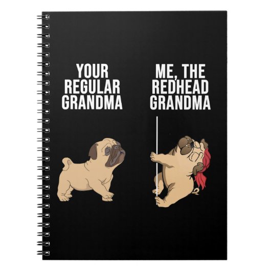 Pug je reguliere grootmoeder me de redhead grootmo notitieboek (Voorkant)
