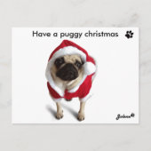 Pug Jolene kerstkaarten Feestdagenkaart (Voorkant)