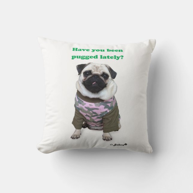 Pug Jolene pillow Kussen (Voorkant)