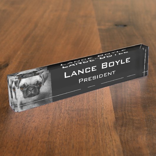 Pug Jong Naambordje (Zijkant)