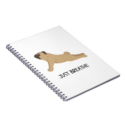 Pug Journal: Adem gewoon Notitieboek (Rechterzijde)