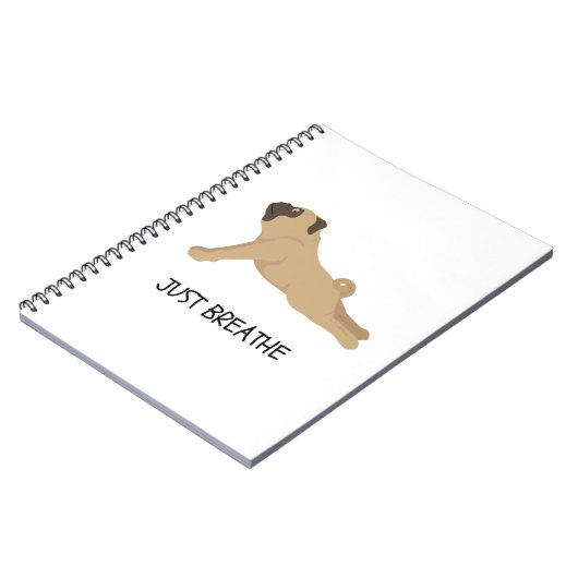 Pug Journal: Adem gewoon Notitieboek (Linkerzijde)