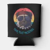 Pug Jouw tekst Berichten Blikjeskoeler (Voorkant)