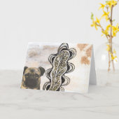 Pug Kaart (Gele Bloem)